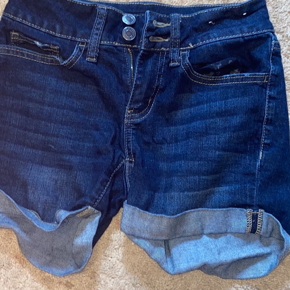 Denim short dark shorts
